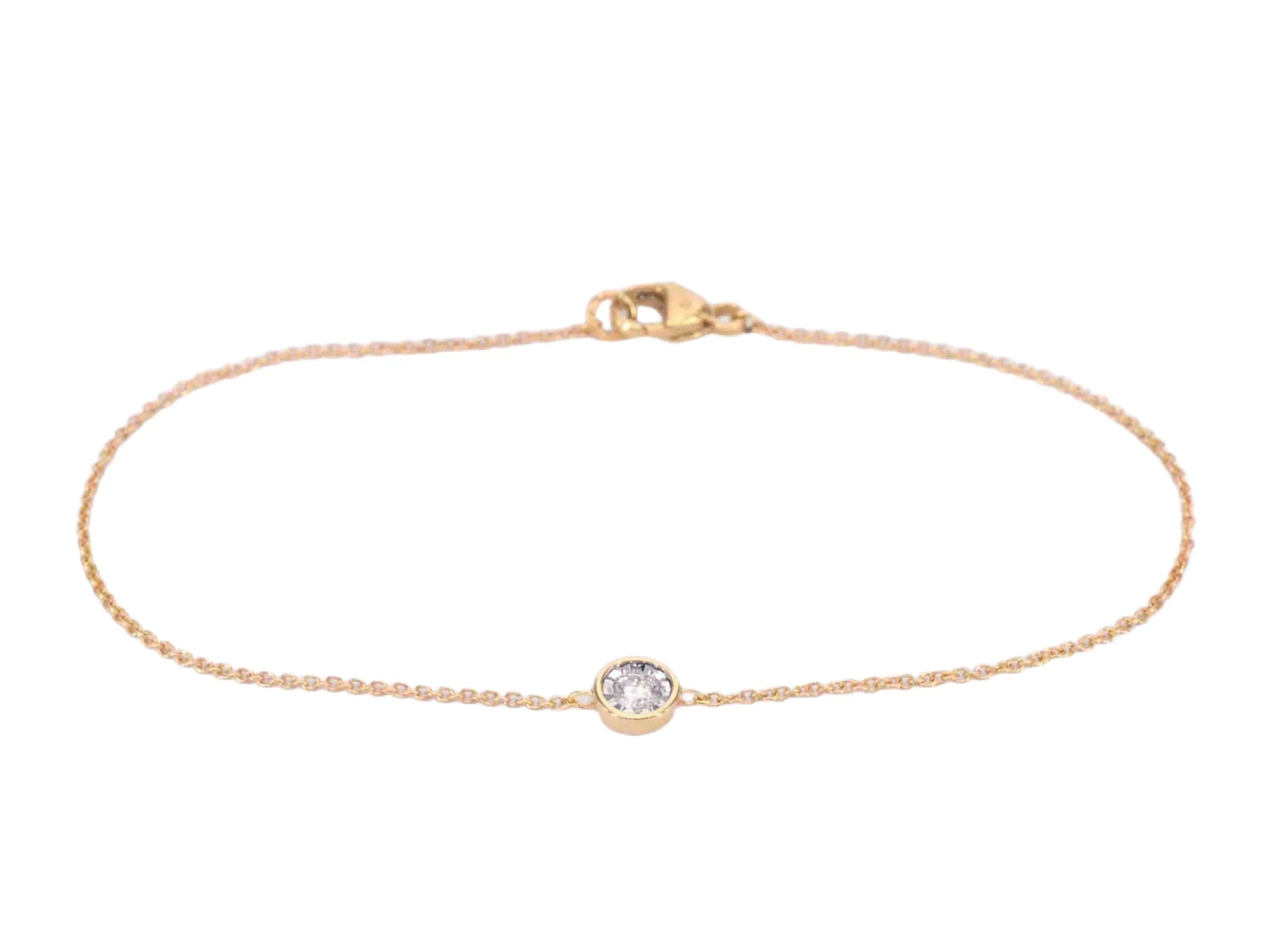 Bracelet en or rose avec diamant de 0,10 carat sold by 58 Facettes