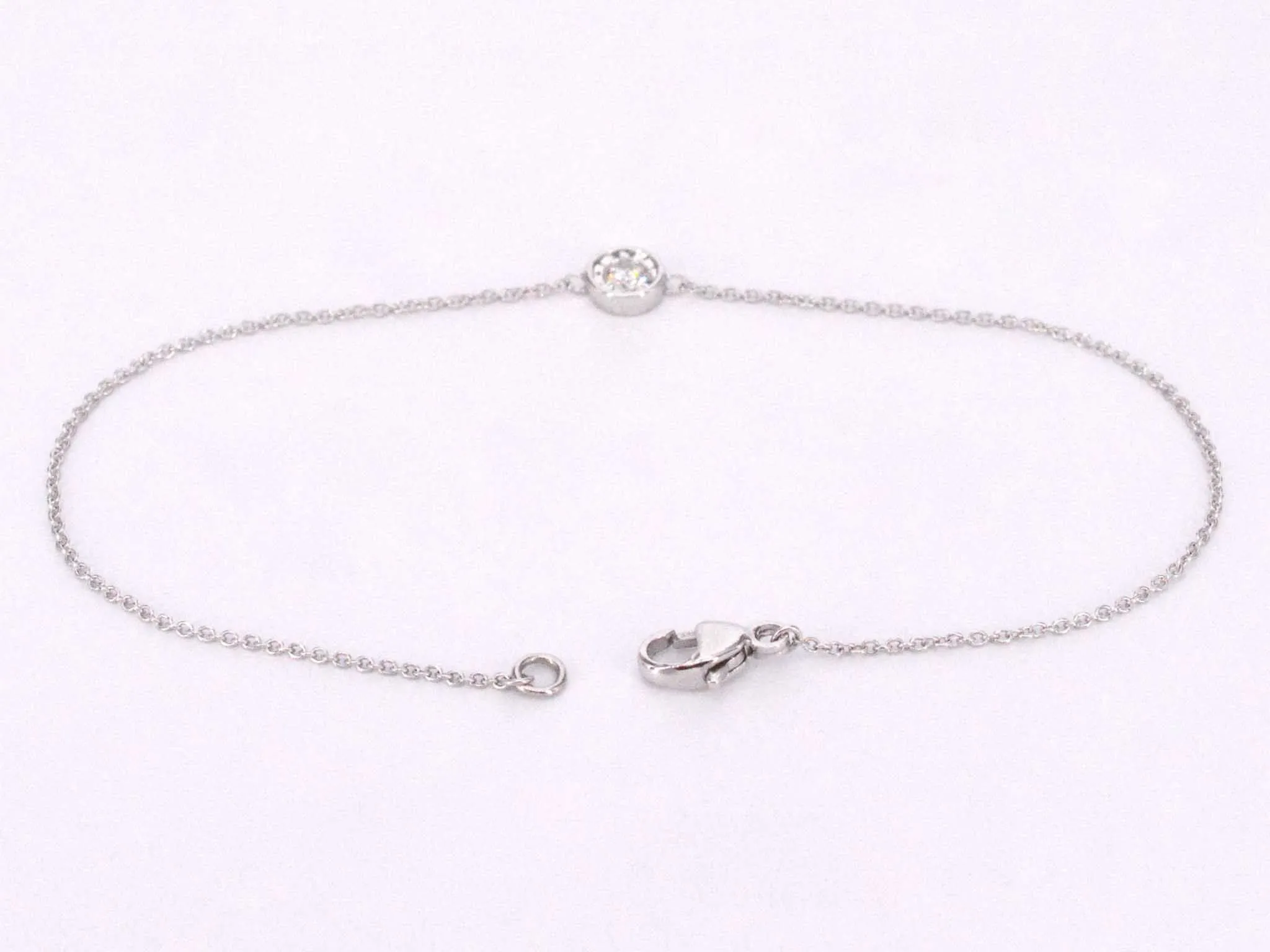 Bracelet en or blanc avec diamant 0,10 carat sold by 58 Facettes product image thumbnail 3
