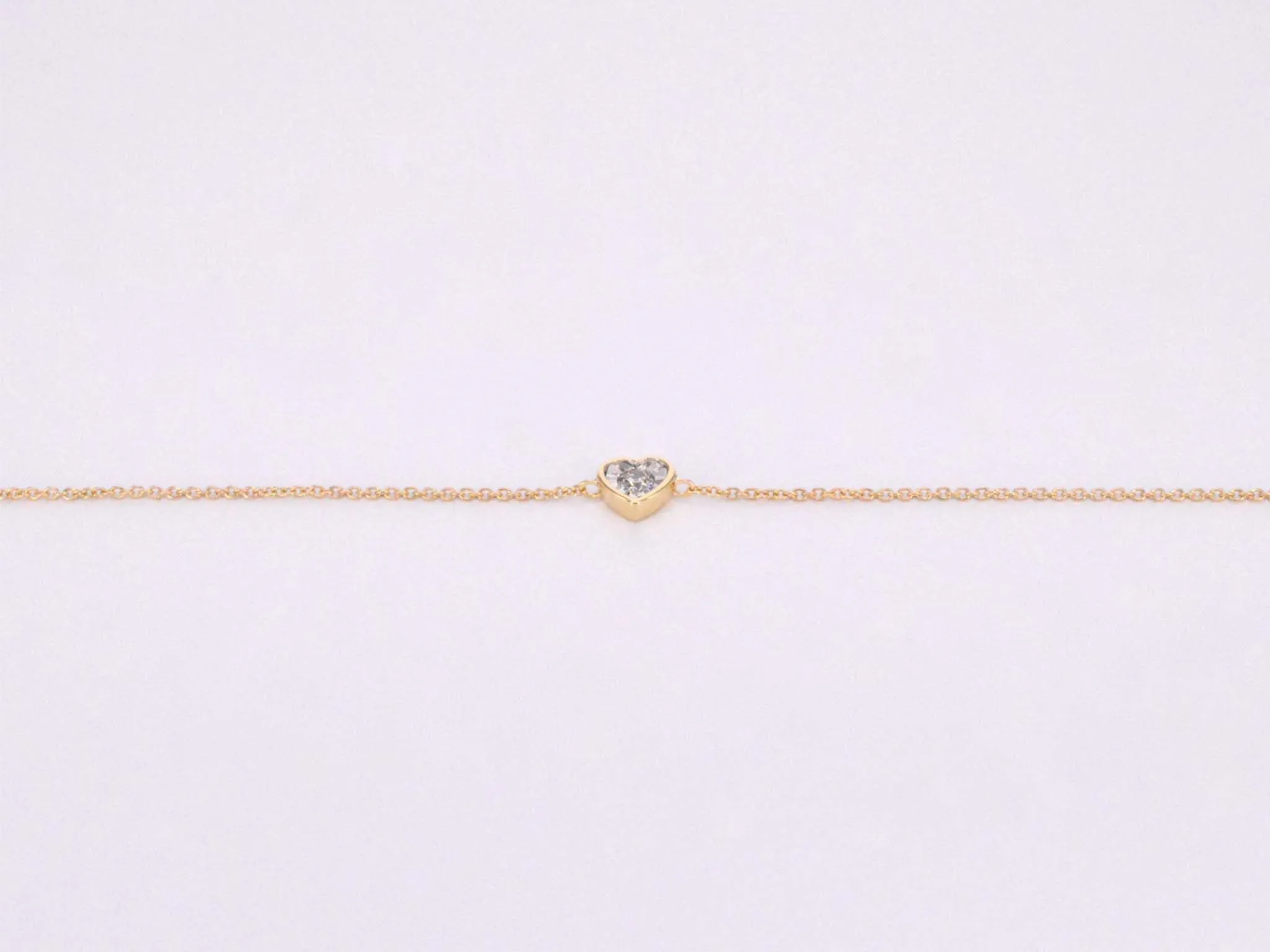 Bracelet en or avec cœur en diamant 0,10 carat sold by 58 Facettes product image thumbnail 4