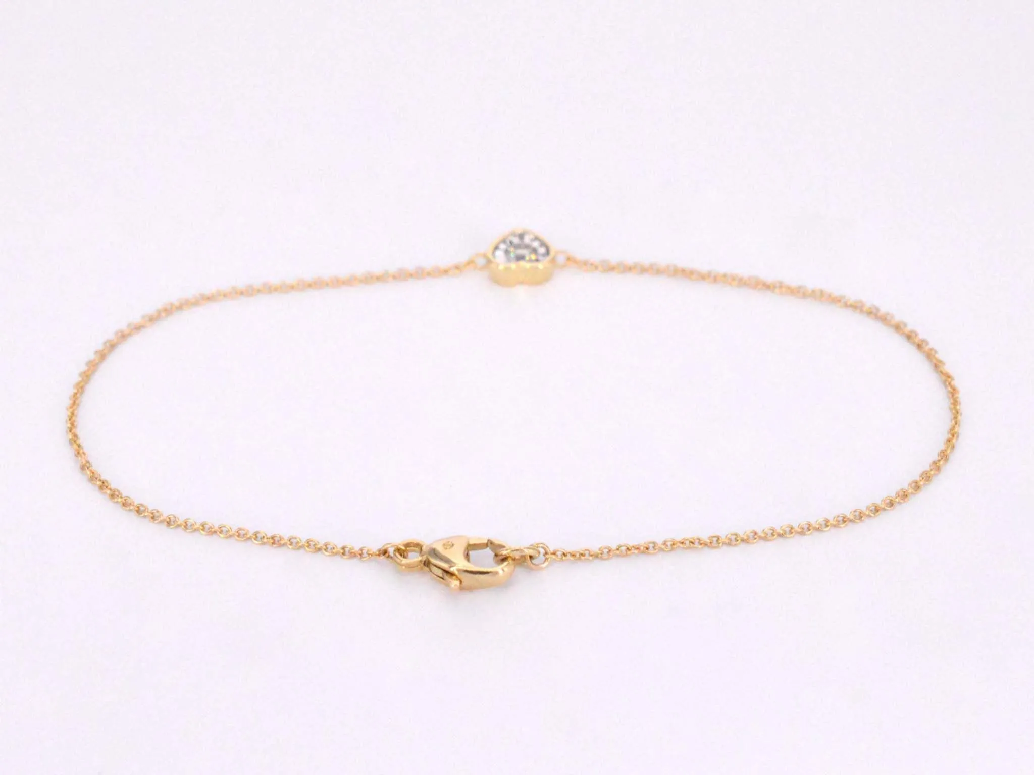 Bracelet en or avec cœur en diamant 0,10 carat sold by 58 Facettes product image thumbnail 3