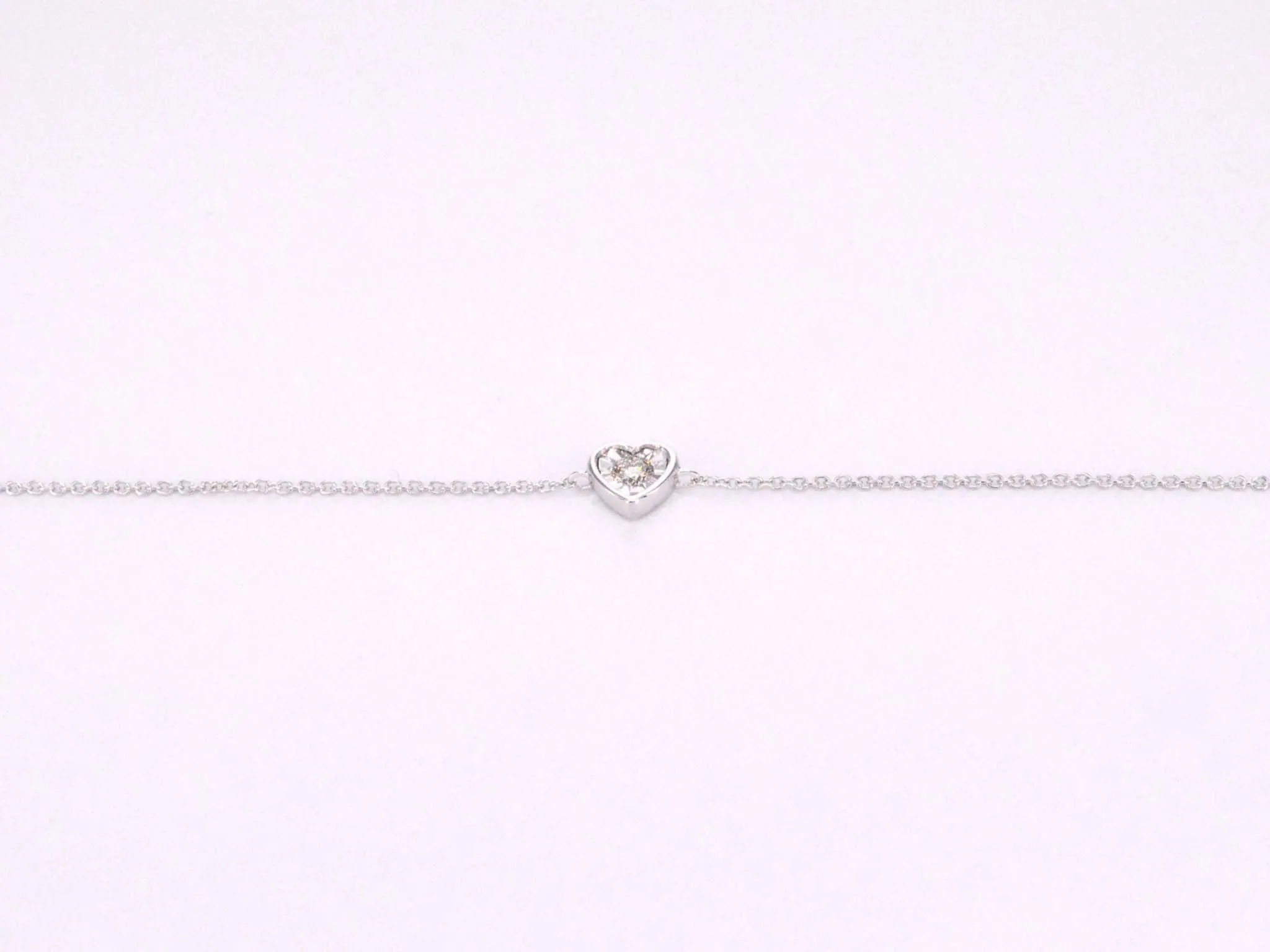 Bracelet en or blanc avec cœur en diamant 0,10 carat sold by 58 Facettes product image thumbnail 5