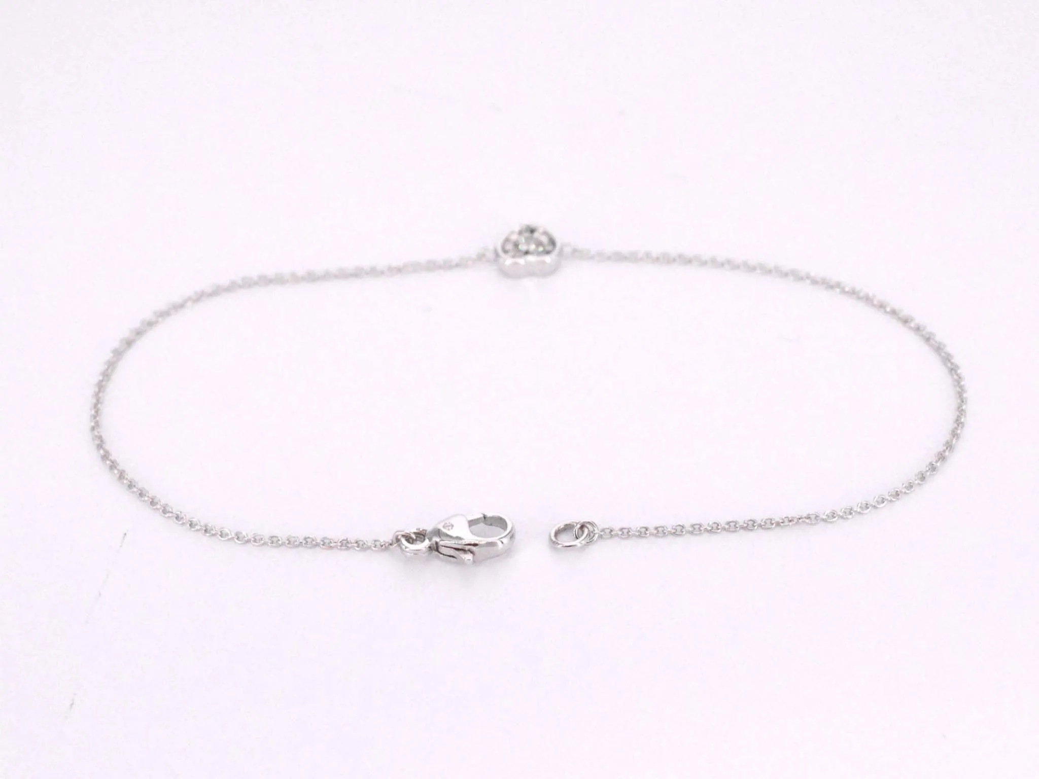 Bracelet en or blanc avec cœur en diamant 0,10 carat sold by 58 Facettes product image thumbnail 4