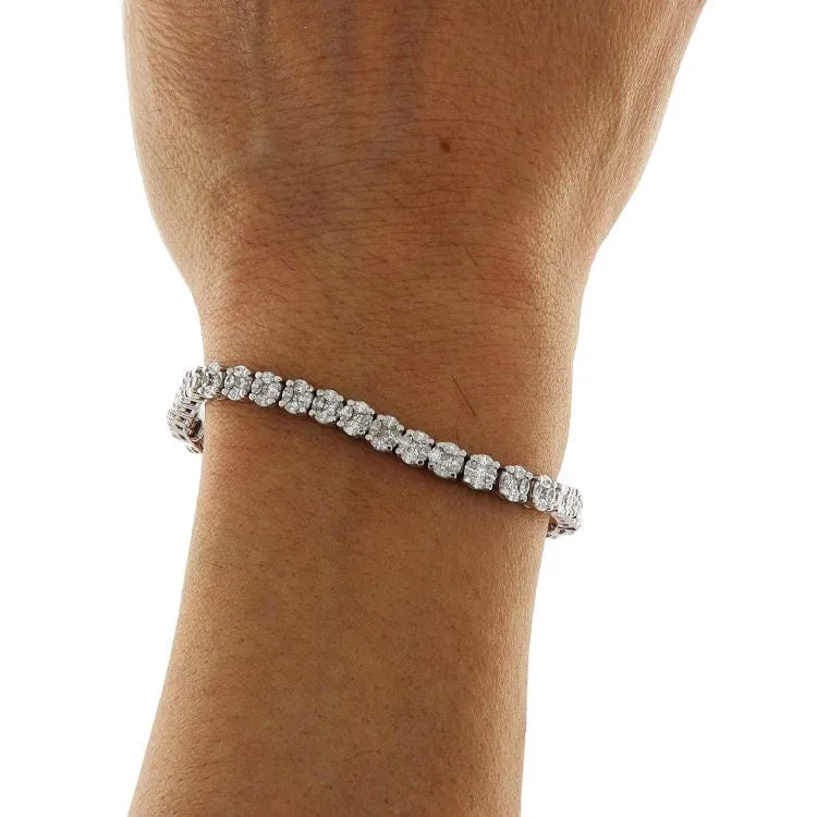 Bracelet tennis en or blanc, diamants sold by 58 Facettes product image thumbnail 2