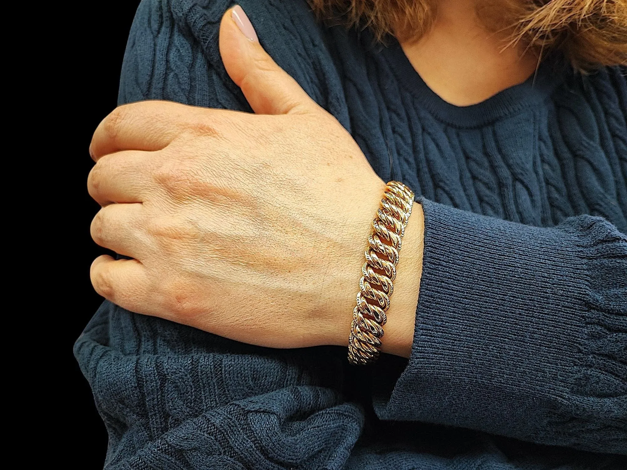 Bracelet or jaune maille américaine sold by 58 Facettes product image thumbnail 2