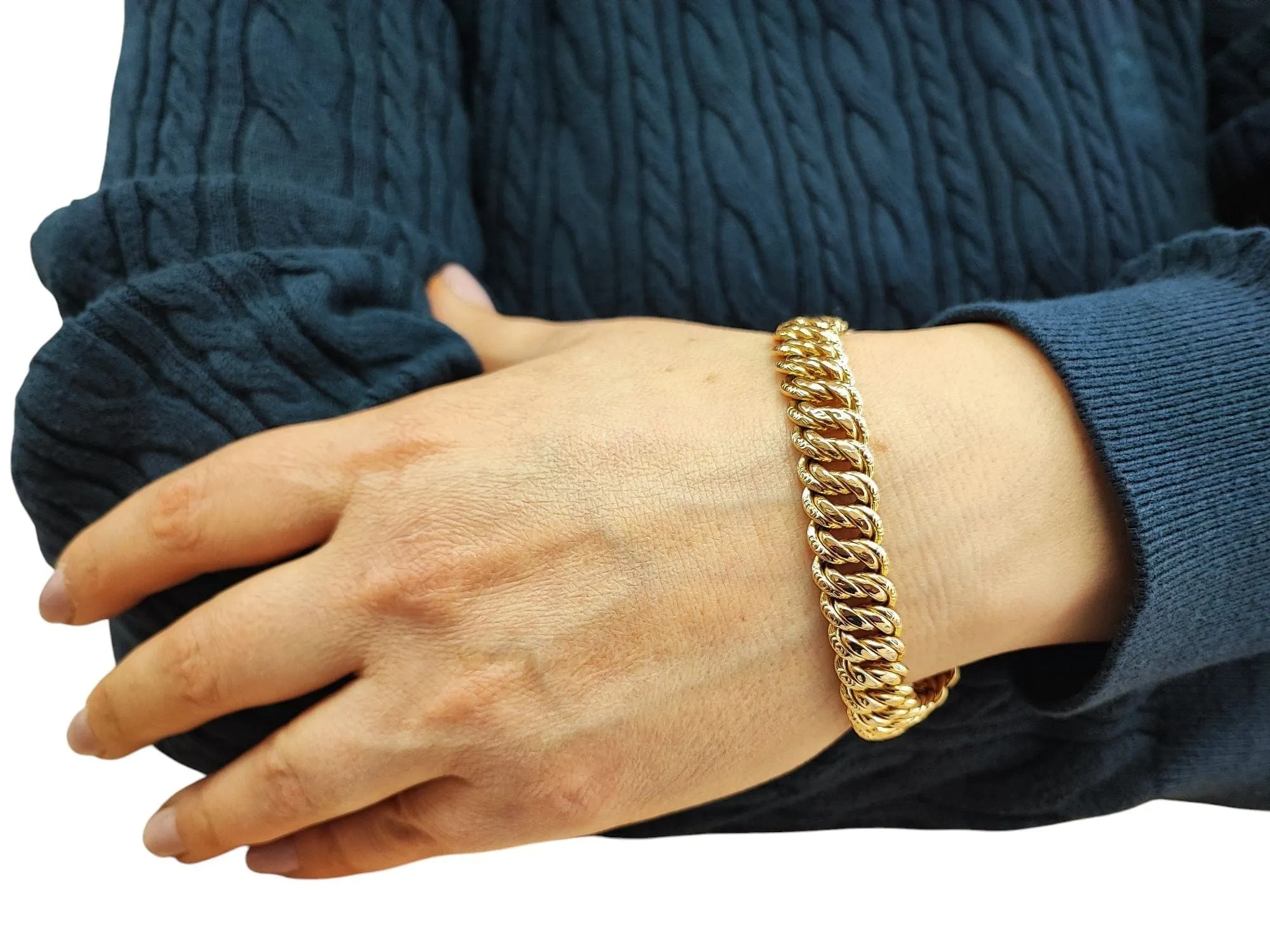 Bracelet or jaune maille américaine sold by 58 Facettes product image thumbnail 3