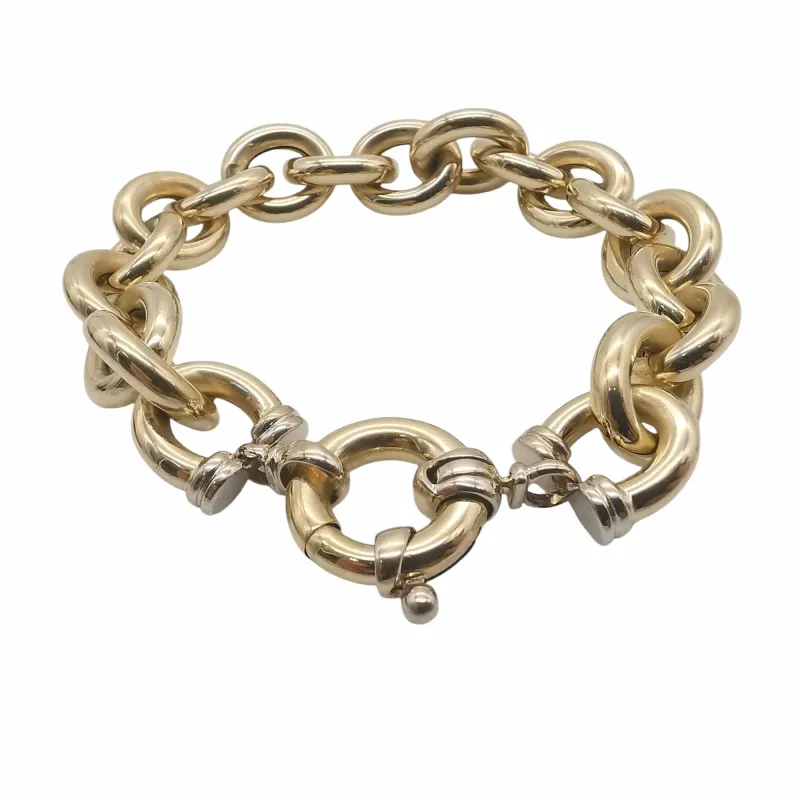 Bracelet vintage maille gourmette or jaune sold by 58 Facettes