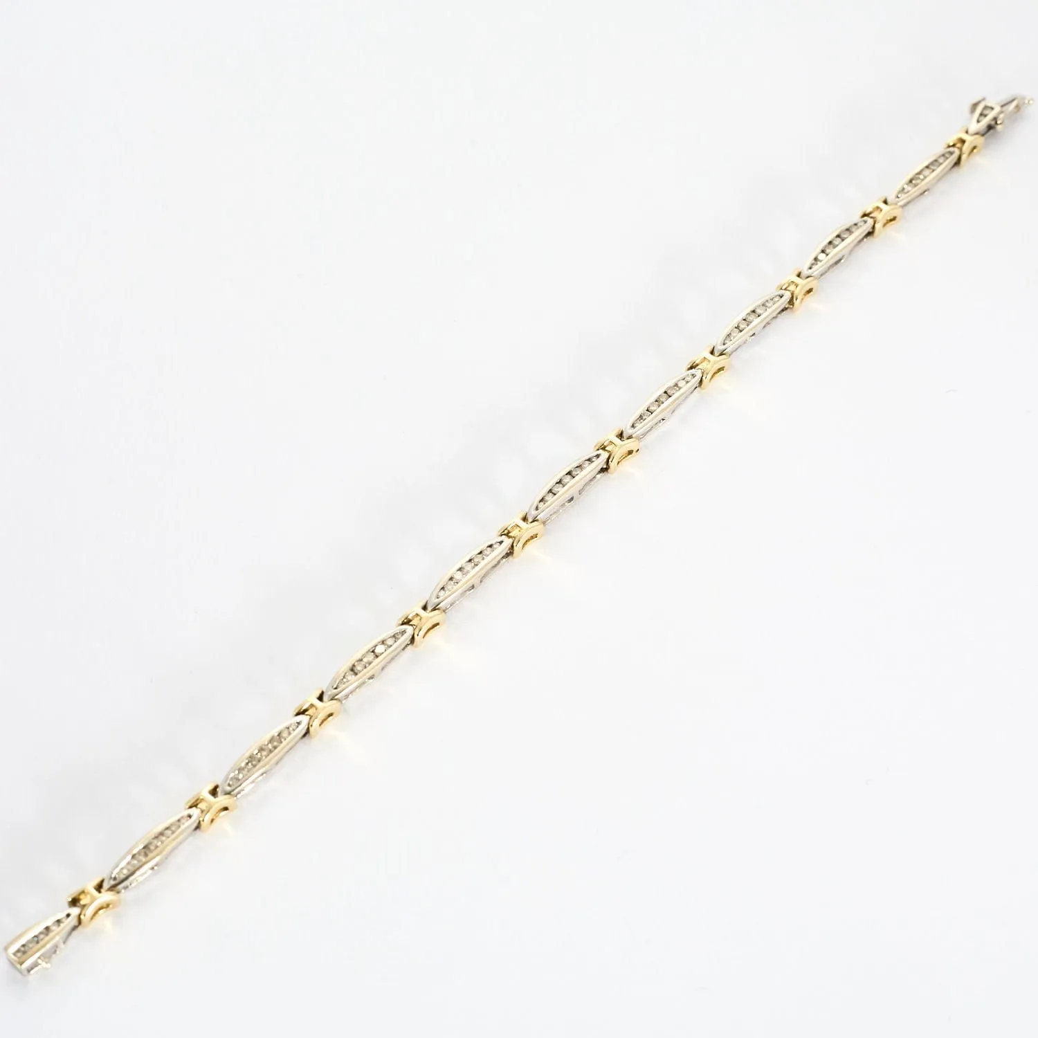 Bracelet or blanc et jaune, diamants sold by 58 Facettes product image thumbnail 4