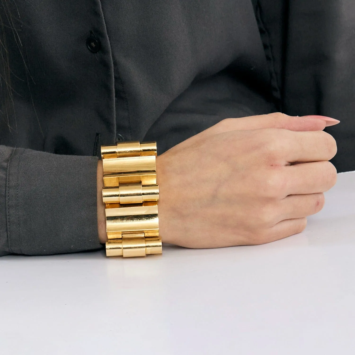 Bracelet Tank Important en or jaune sold by 58 Facettes product image thumbnail 2