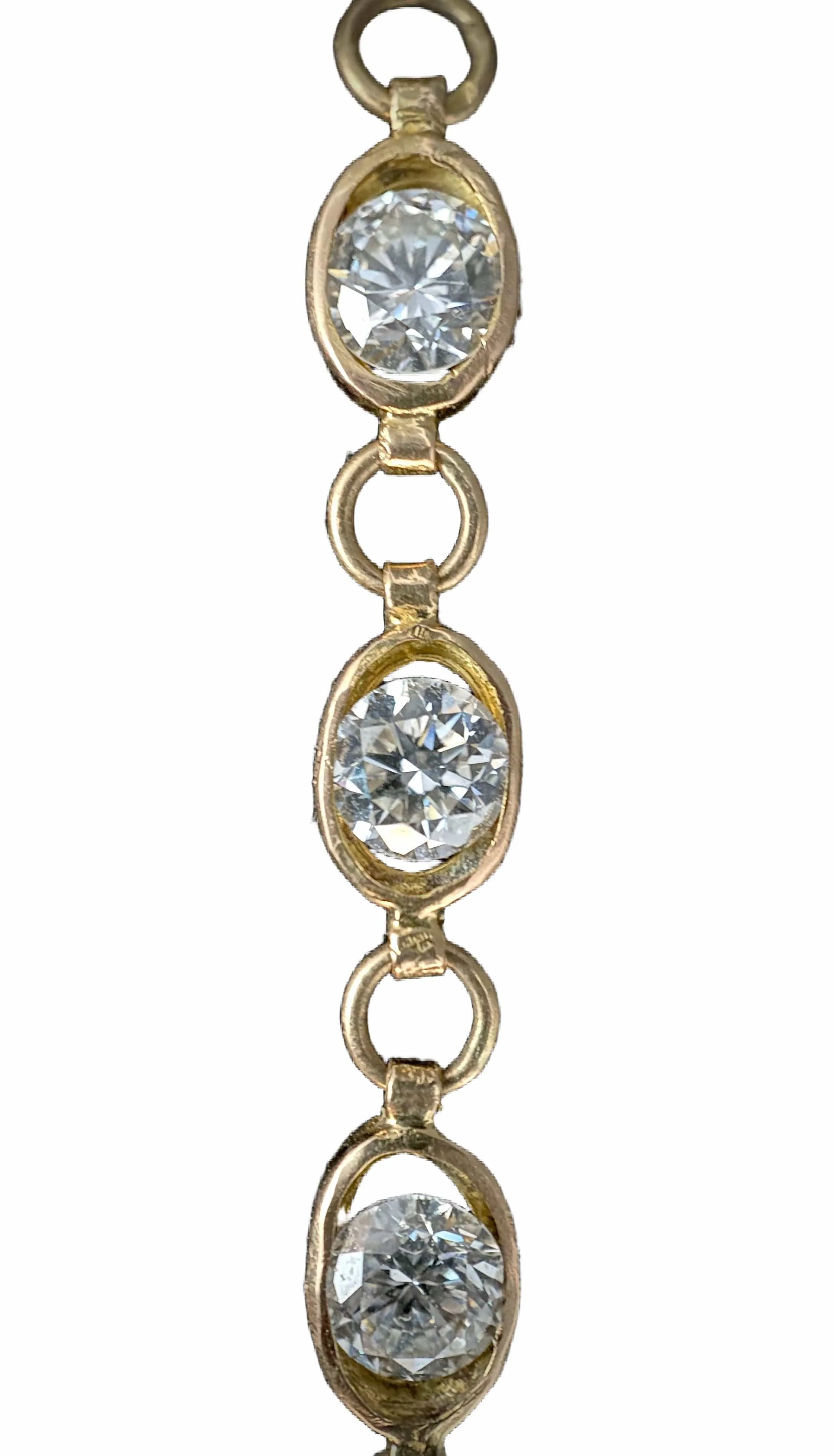 Bracelet maille ancienne, 13 diamants de 0,60 carat chacun sold by 58 Facettes