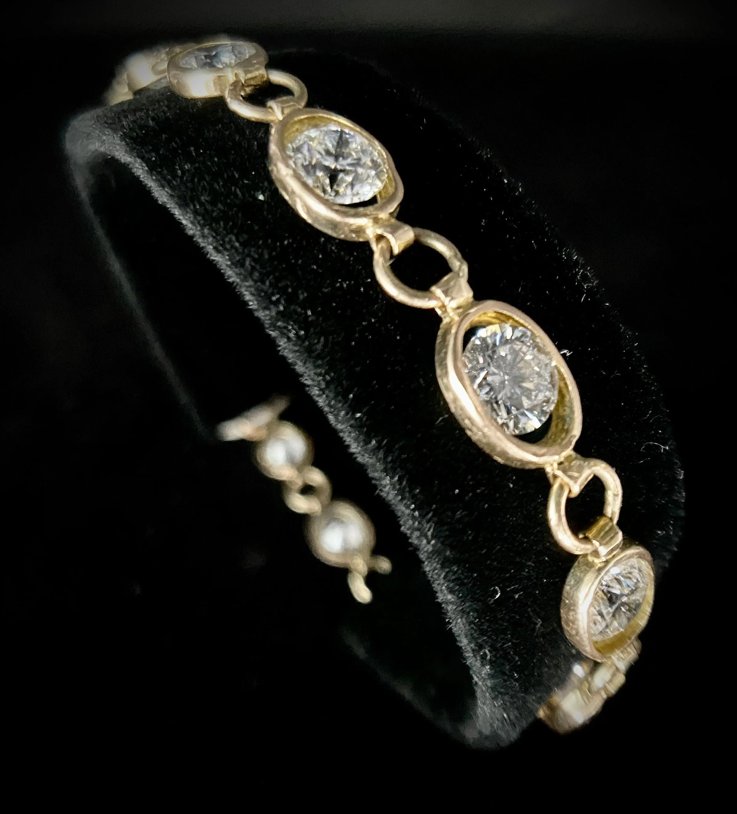 Bracelet maille ancienne, 13 diamants de 0,60 carat chacun sold by 58 Facettes product image thumbnail 3