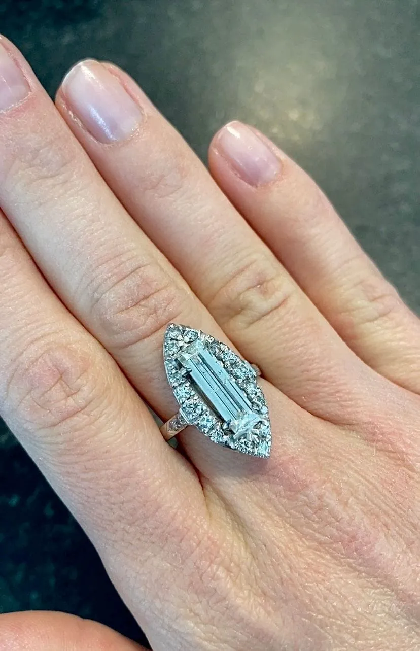 Bague marquise diamant 2 carats sold by 58 Facettes product image thumbnail 2