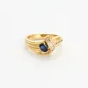 Bague or jaune, saphir et diamants sold by 58 Facettes
