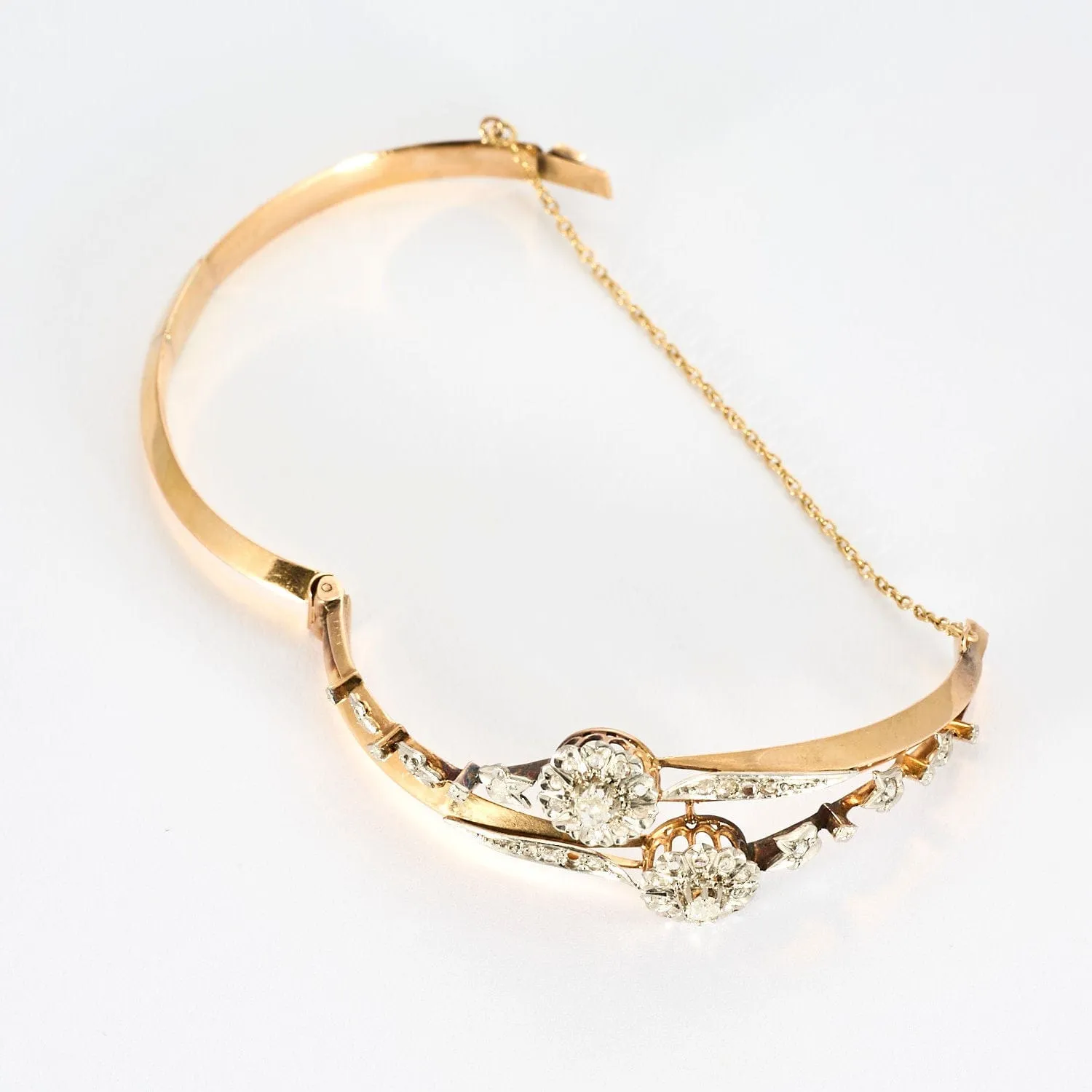 Bracelet or jaune et blanc, diamants sold by 58 Facettes product image thumbnail 3