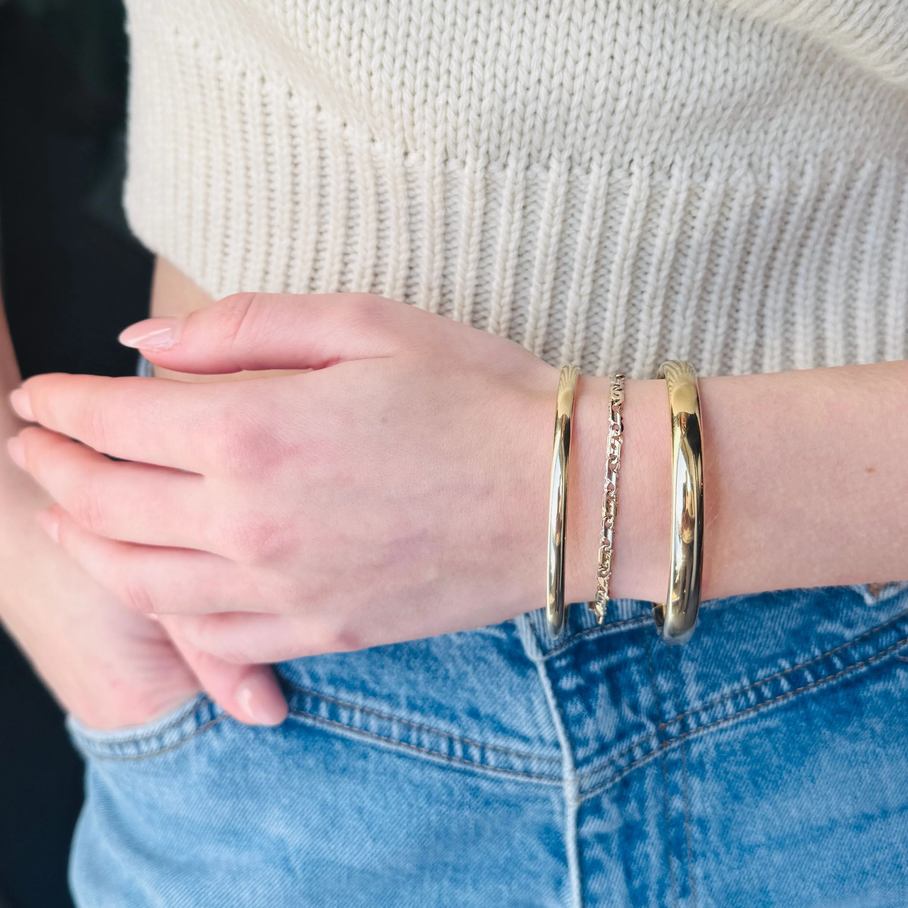 Bracelet classique en or jaune sold by 58 Facettes product image thumbnail 2