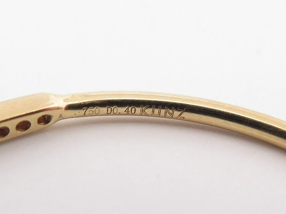 bracelet KUNZ jonc ouvert or jaune 18k et diamants 0.30 ct t16 5.6g sold by 58 Facettes product image thumbnail 5