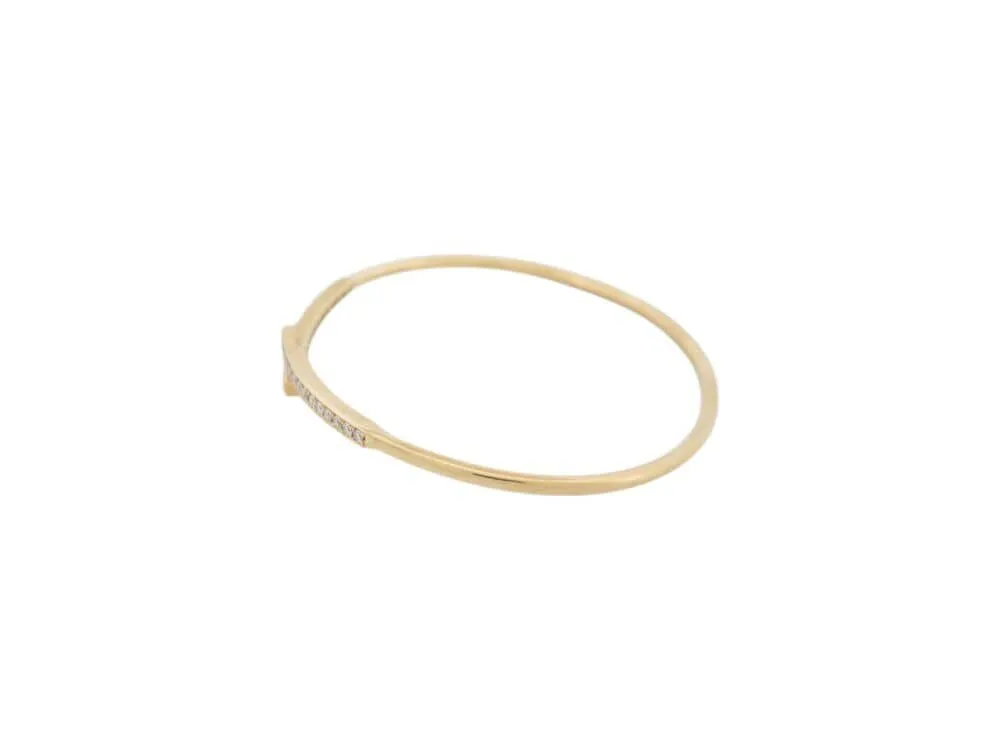 bracelet KUNZ jonc ouvert or jaune 18k et diamants 0.30 ct t16 5.6g sold by 58 Facettes product image thumbnail 2