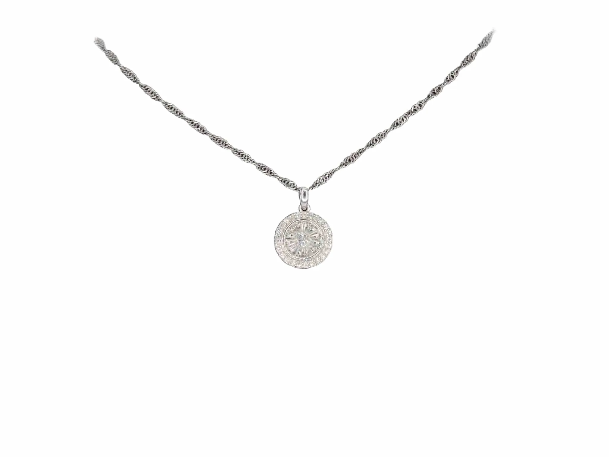 Pendentif en or blanc avec diamants 0,75 carat sold by 58 Facettes