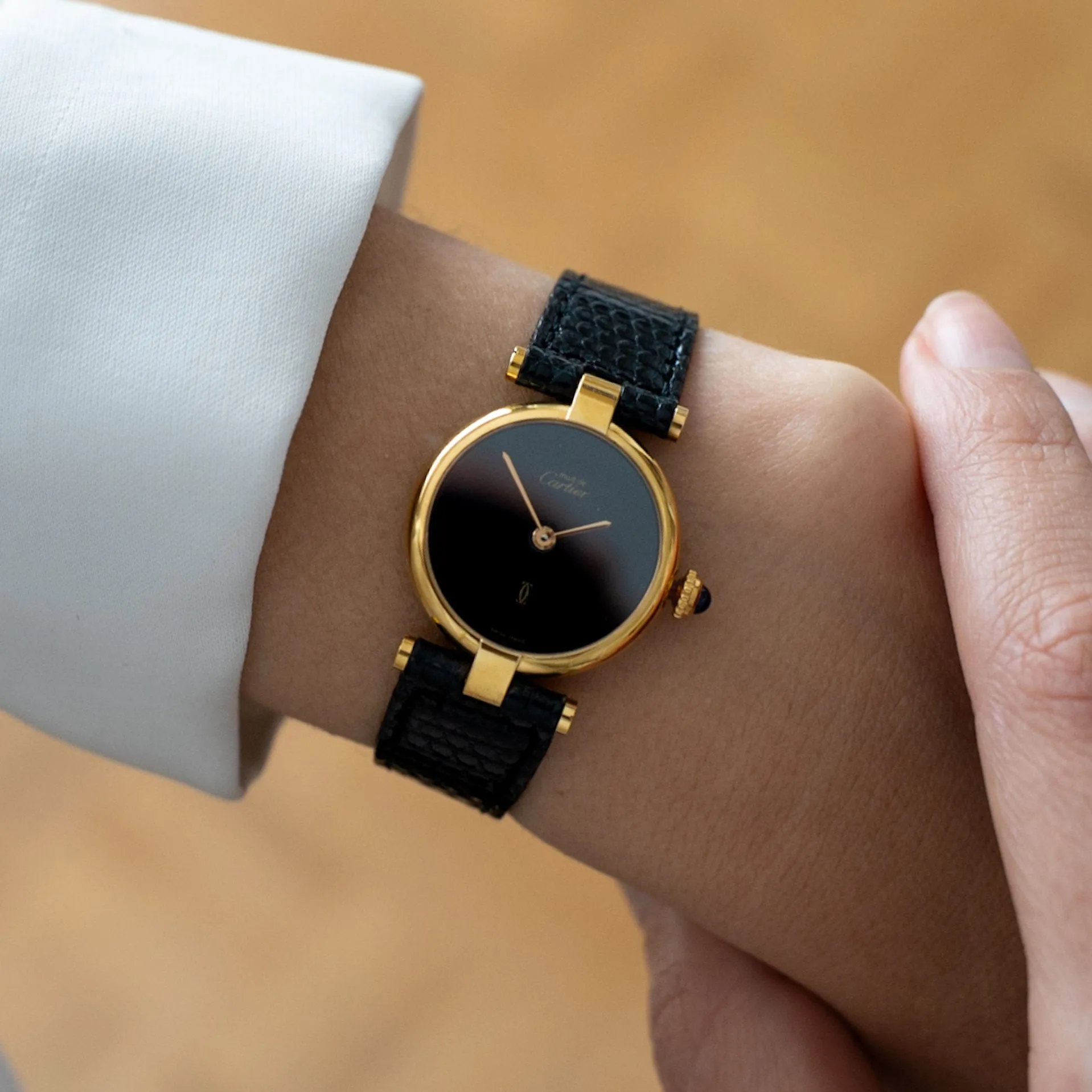 CARTIER - Must Vendôme - Cadran noir uni - PM sold by 58 Facettes product image thumbnail 2