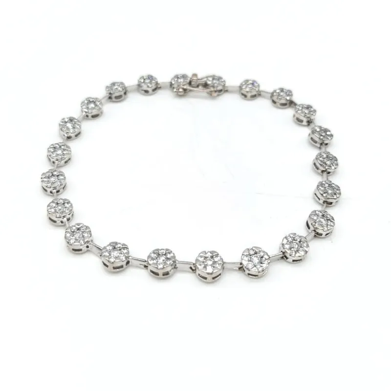 Bracelet en or blanc avec diamants sold by 58 Facettes