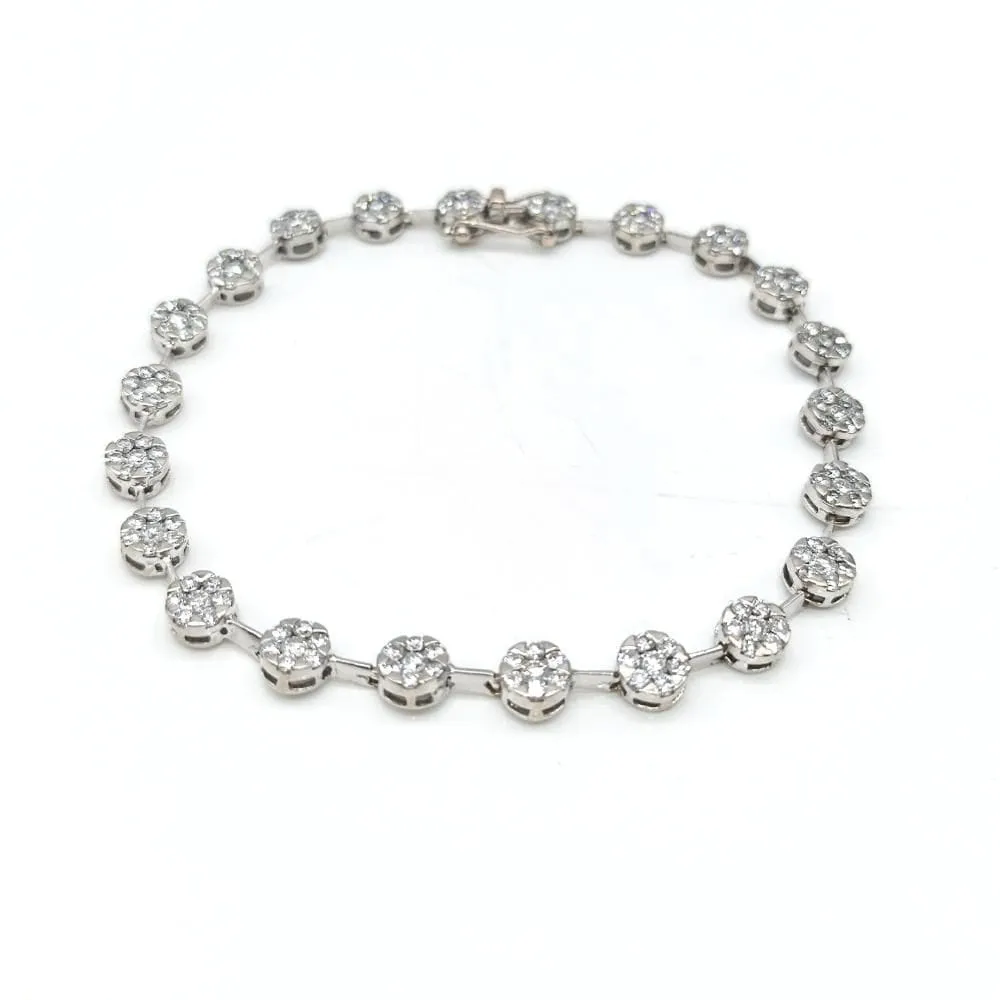 Bracelet en or blanc avec diamants sold by 58 Facettes