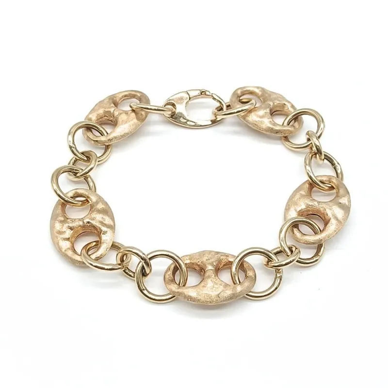 Bracelet gourmette en or jaune sold by 58 Facettes