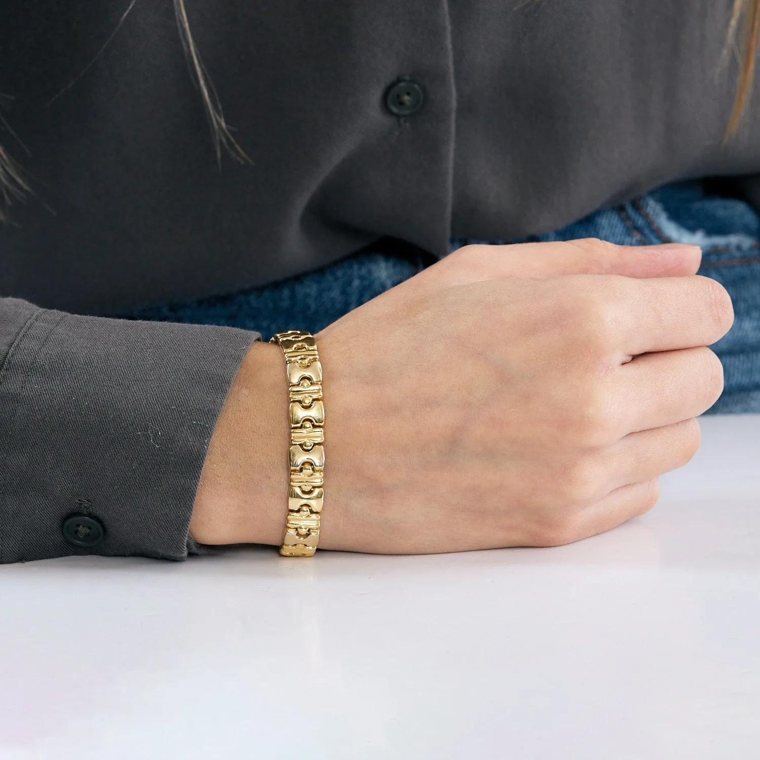 Bracelet en or jaune sold by 58 Facettes product image thumbnail 2