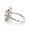 Bague en or blanc avec diamants baguette et brillants sold by 58 Facettes