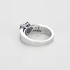 Bague jonc or gris, saphir et diamants sold by 58 Facettes