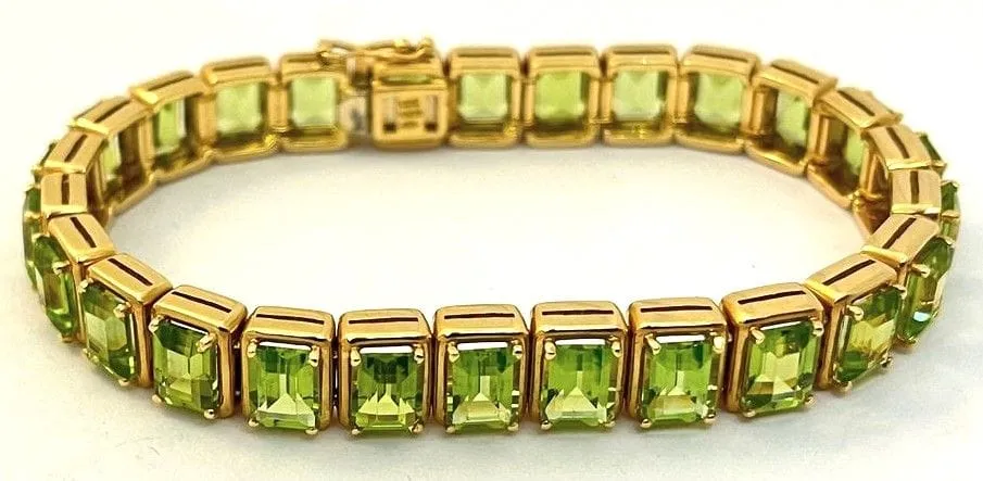 Bracelet péridots taille émeraude sold by 58 Facettes product image thumbnail 2