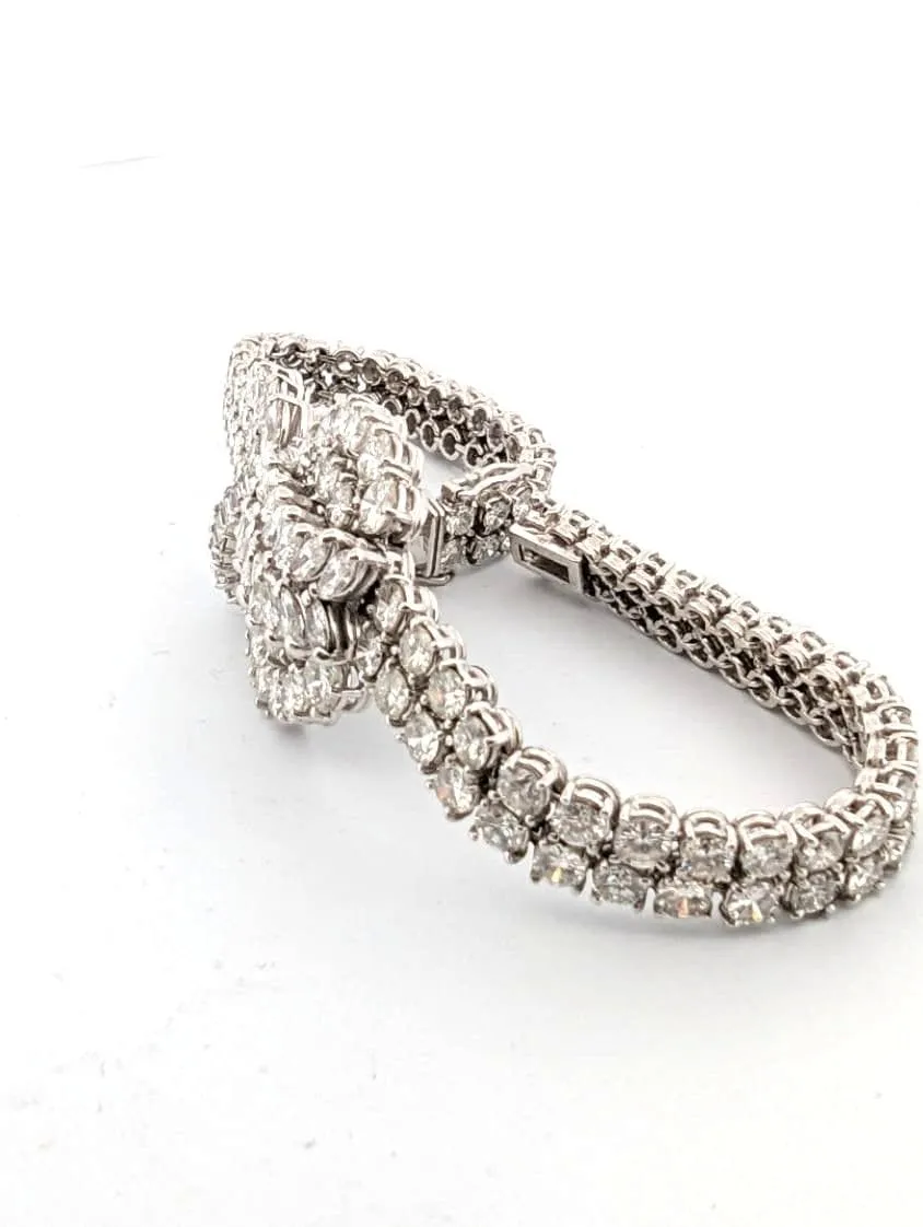 Bracelet en or blanc serti de diamants sold by 58 Facettes product image thumbnail 2