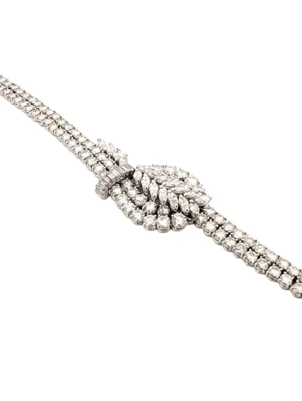 Bracelet en or blanc serti de diamants sold by 58 Facettes