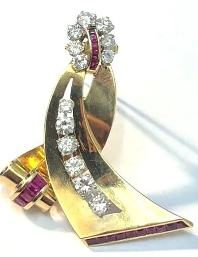 Rubis retro, broche ruban par Lackritz sold by 58 Facettes product image thumbnail 5