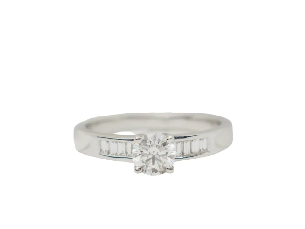 Solitaire en or blanc et diamant rond de 0,52 ct sold by 58 Facettes