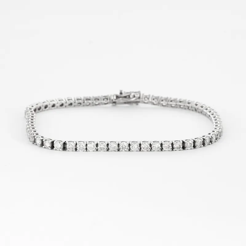 Bracelet tennis en or blanc et diamants sold by 58 Facettes