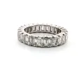 Bague exclusive en or blanc avec diamants taille baguette sold by 58 Facettes