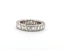 Bague exclusive en or blanc avec diamants taille baguette sold by 58 Facettes