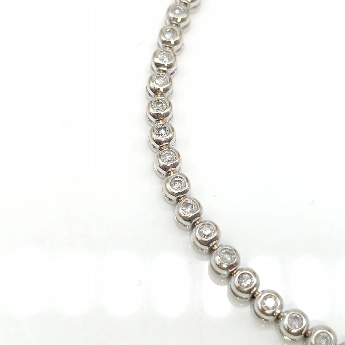 Bracelet Rivière avec diamants en or blanc 18 carats sold by 58 Facettes product image thumbnail 3