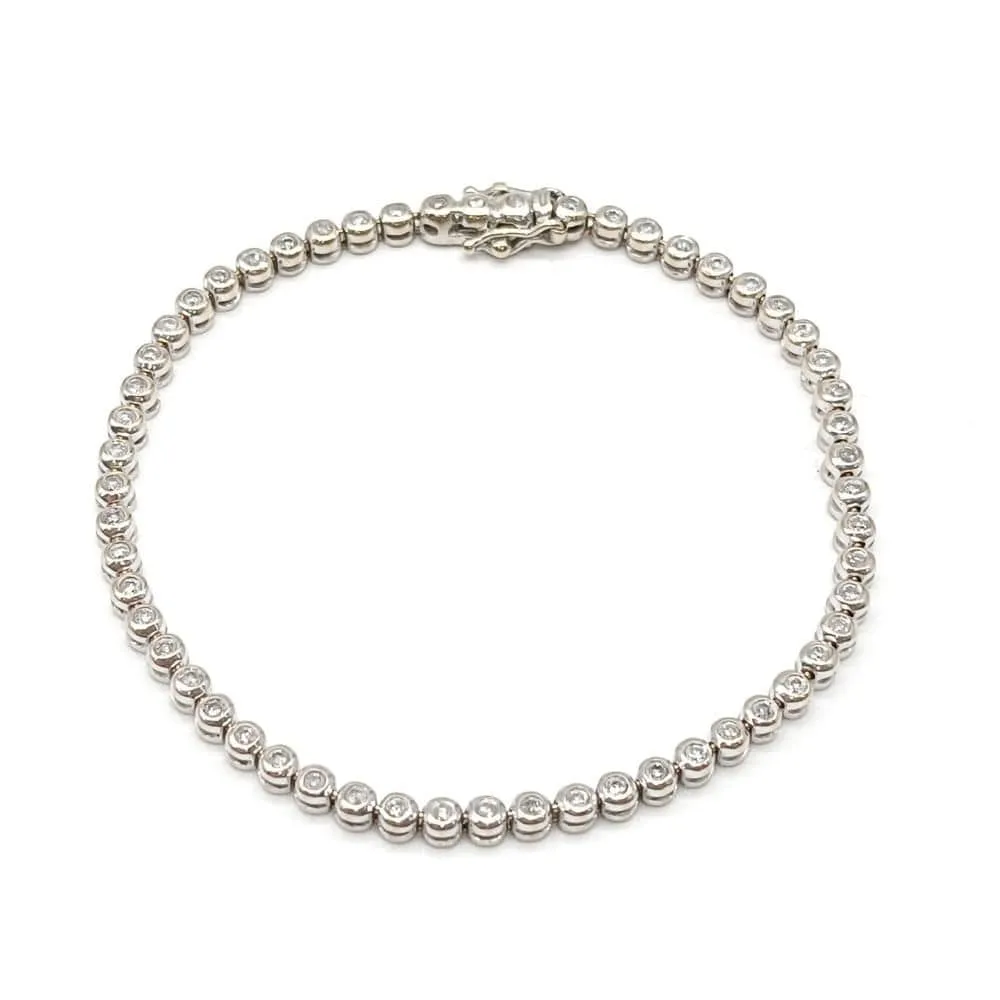 Bracelet Rivière avec diamants en or blanc 18 carats sold by 58 Facettes