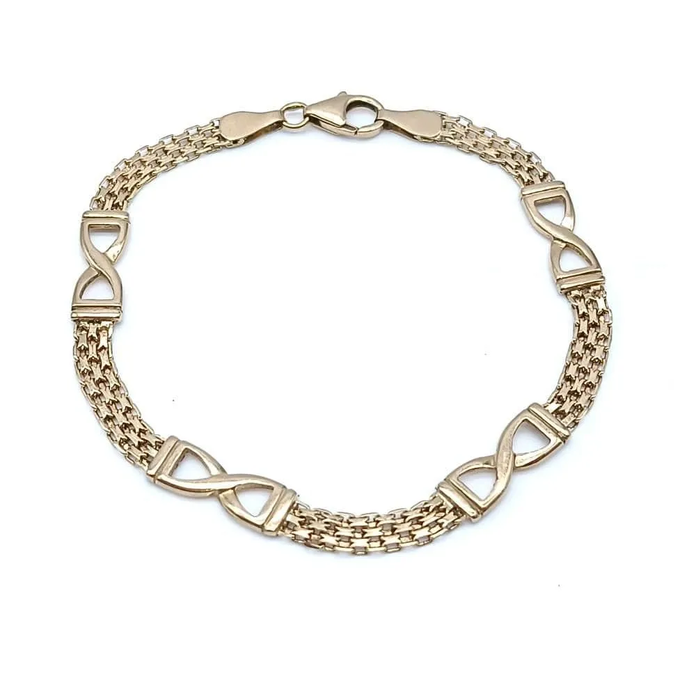 Bracelet alterné en or jaune 18 carats sold by 58 Facettes