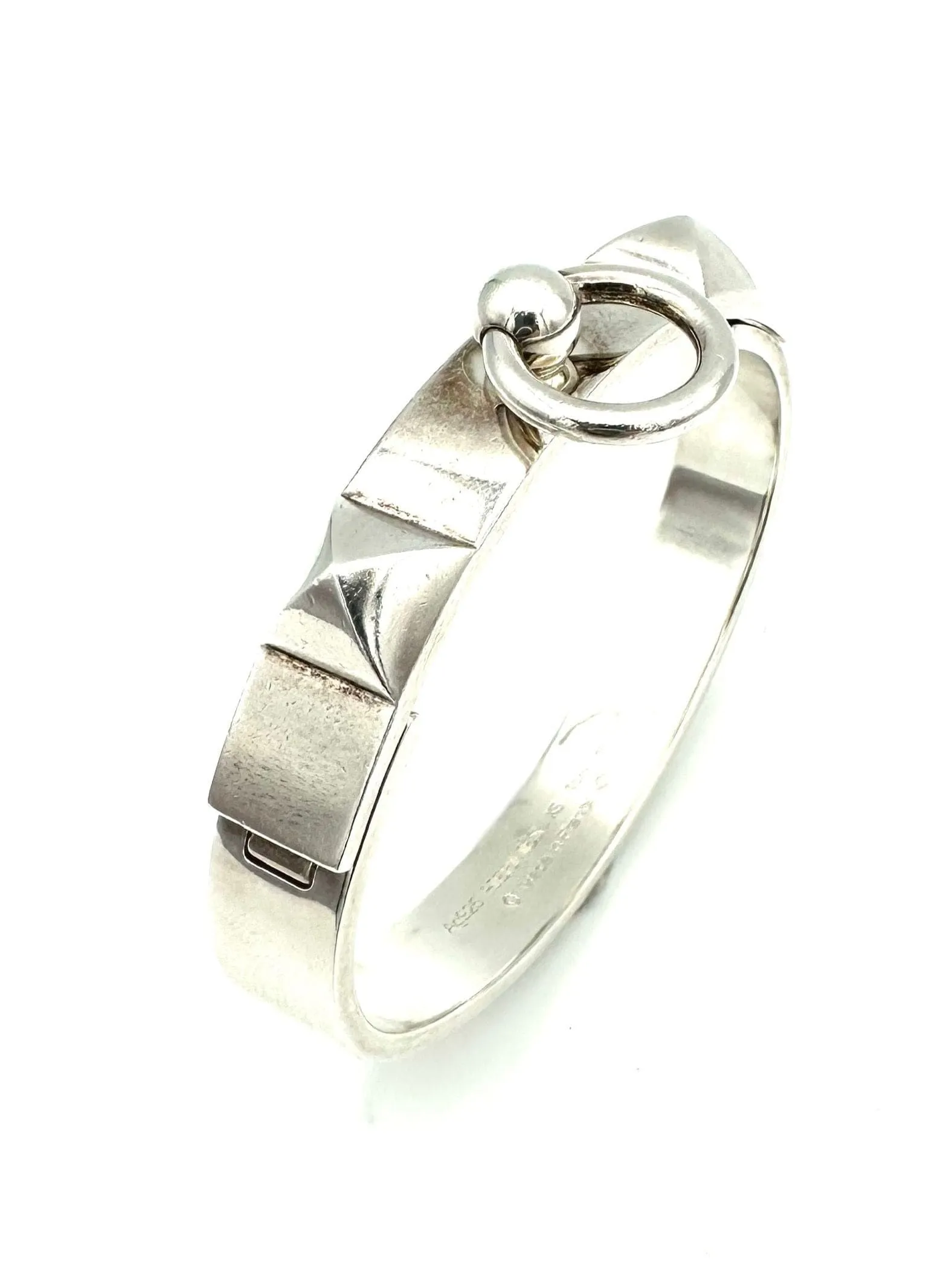 HERMES. Collection "Collier de chien", bracelet argent 925/00 sold by 58 Facettes product image thumbnail 3