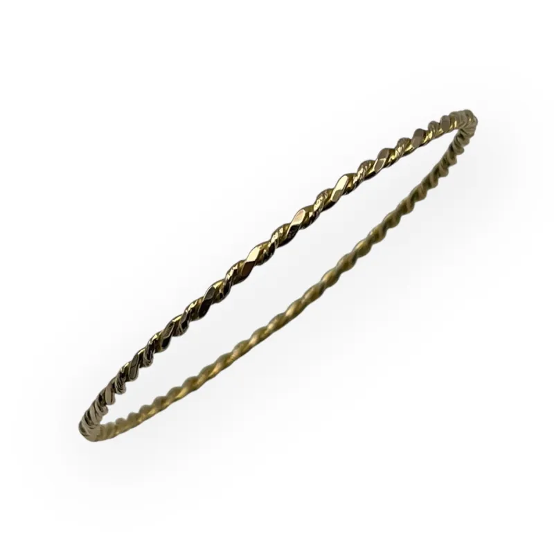 Bracelet jonc or jaune torsadé sold by 58 Facettes