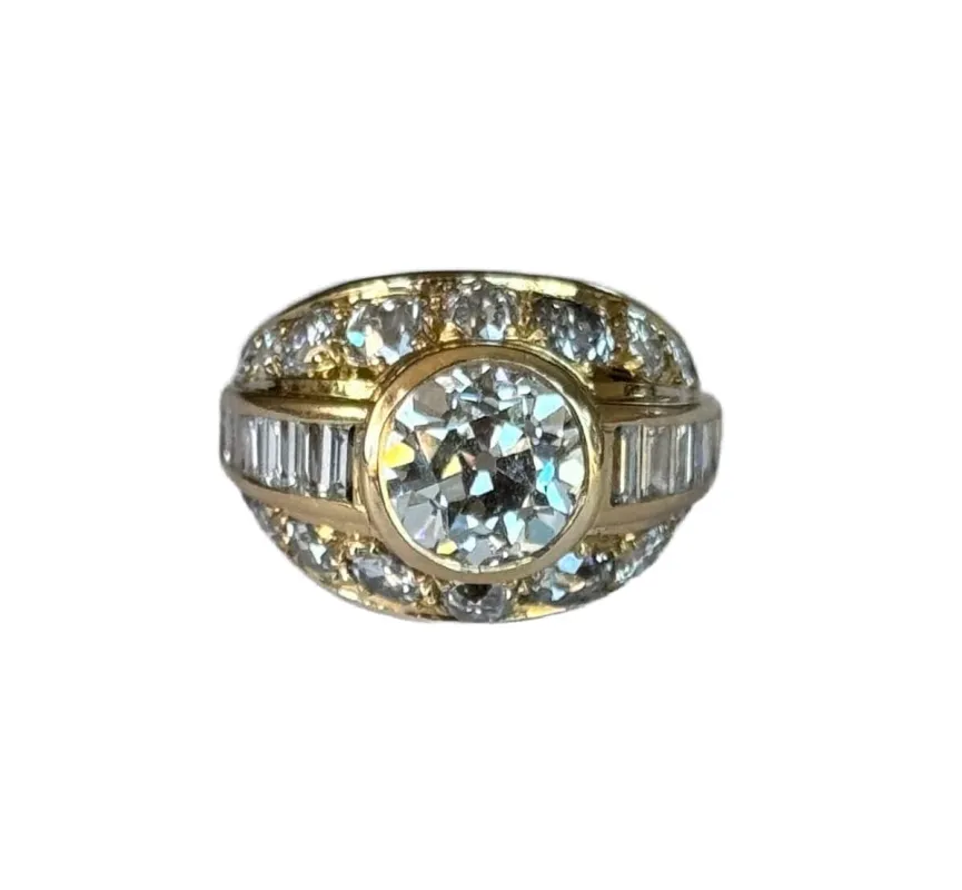 Bague Retro Or Jaune & Diamants sold by 58 Facettes