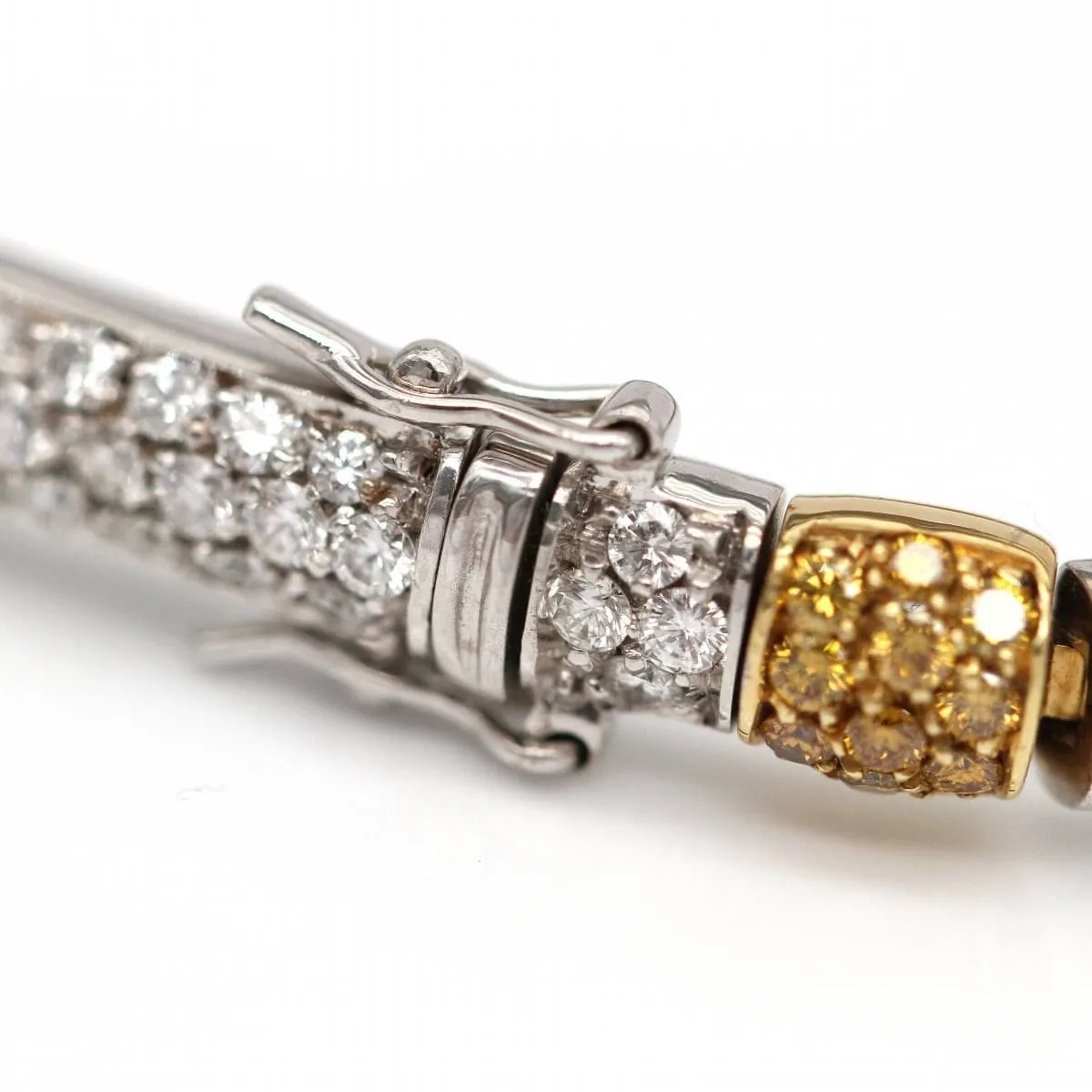 Bracelet bicolore en or, diamant et saphir jaune sold by 58 Facettes product image thumbnail 5