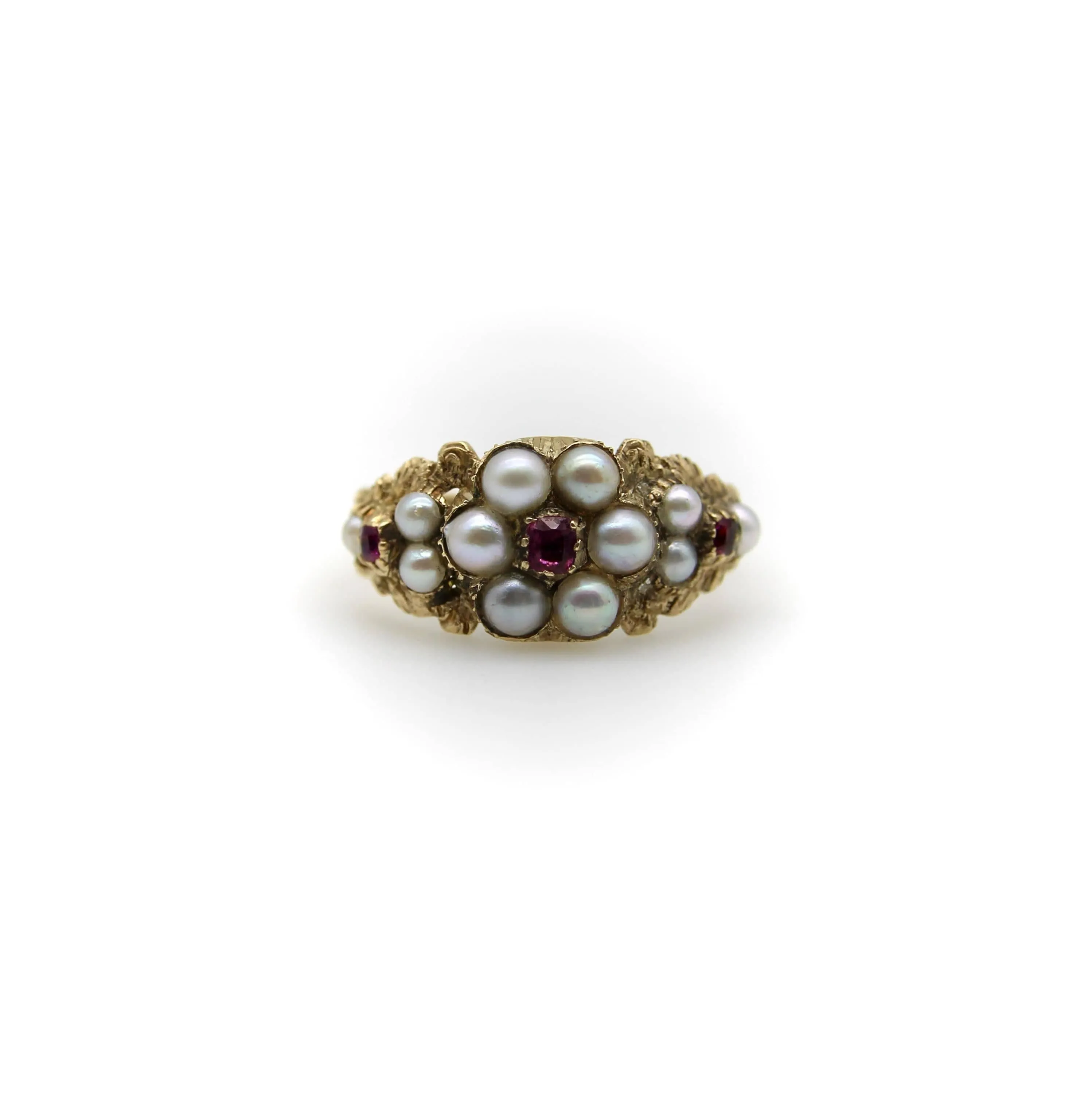 Bague en or 15 carats avec perle et rubis, style victorien précoce sold by 58 Facettes product image thumbnail 2