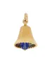 Pendentif charms vintage cloche or jaune pierre bleue sold by 58 Facettes