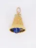 Pendentif charms vintage cloche or jaune pierre bleue sold by 58 Facettes