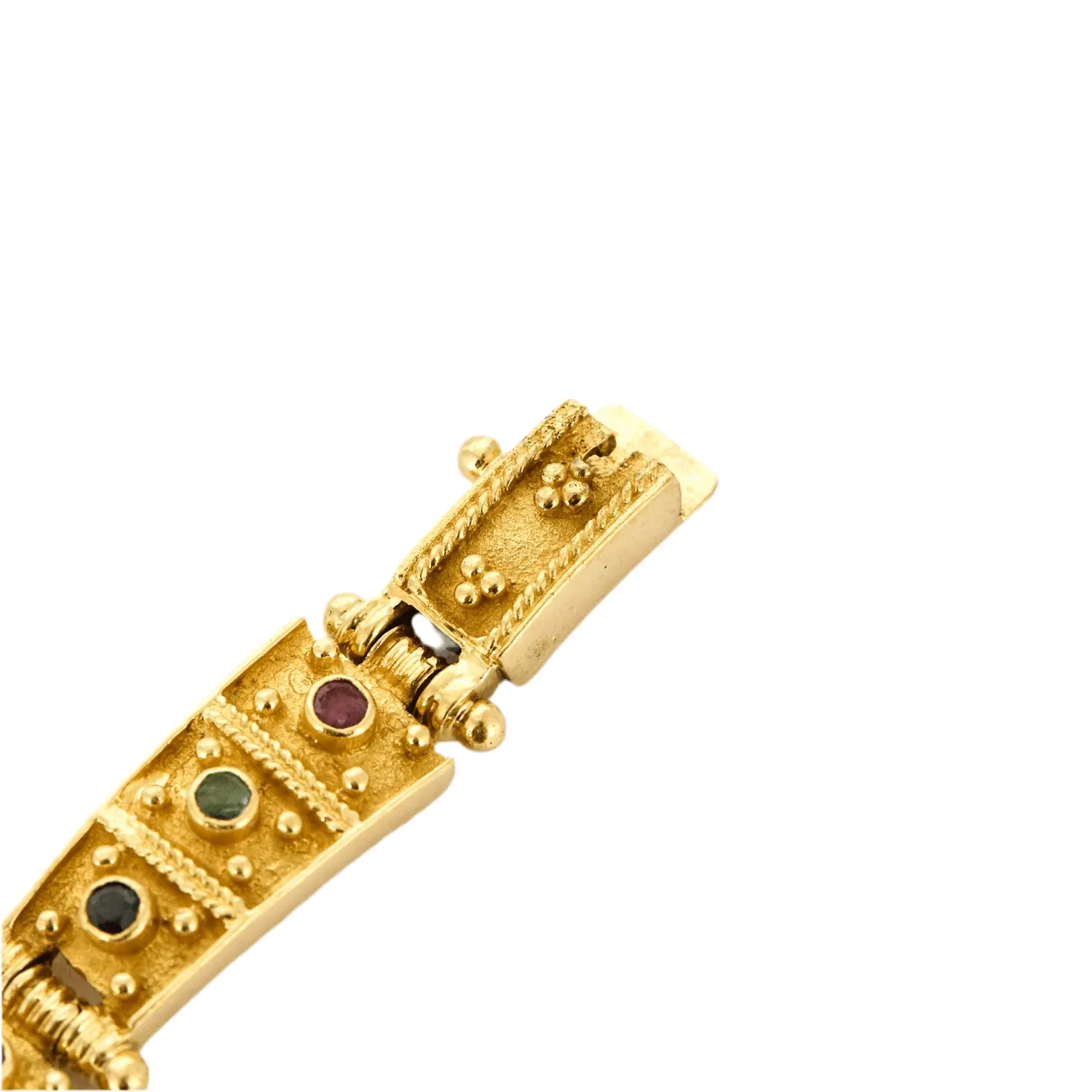 Bracelet en or jaune , rubis, saphir, émeraude sold by 58 Facettes product image thumbnail 2
