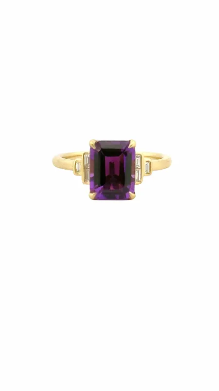 Bague en or 18 carats , améthyste et diamants sold by 58 Facettes