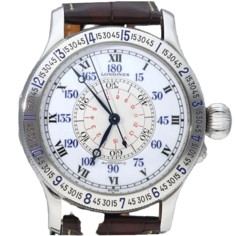 Montre Longines Lindbergh à angle horaire made by 58 Facettes