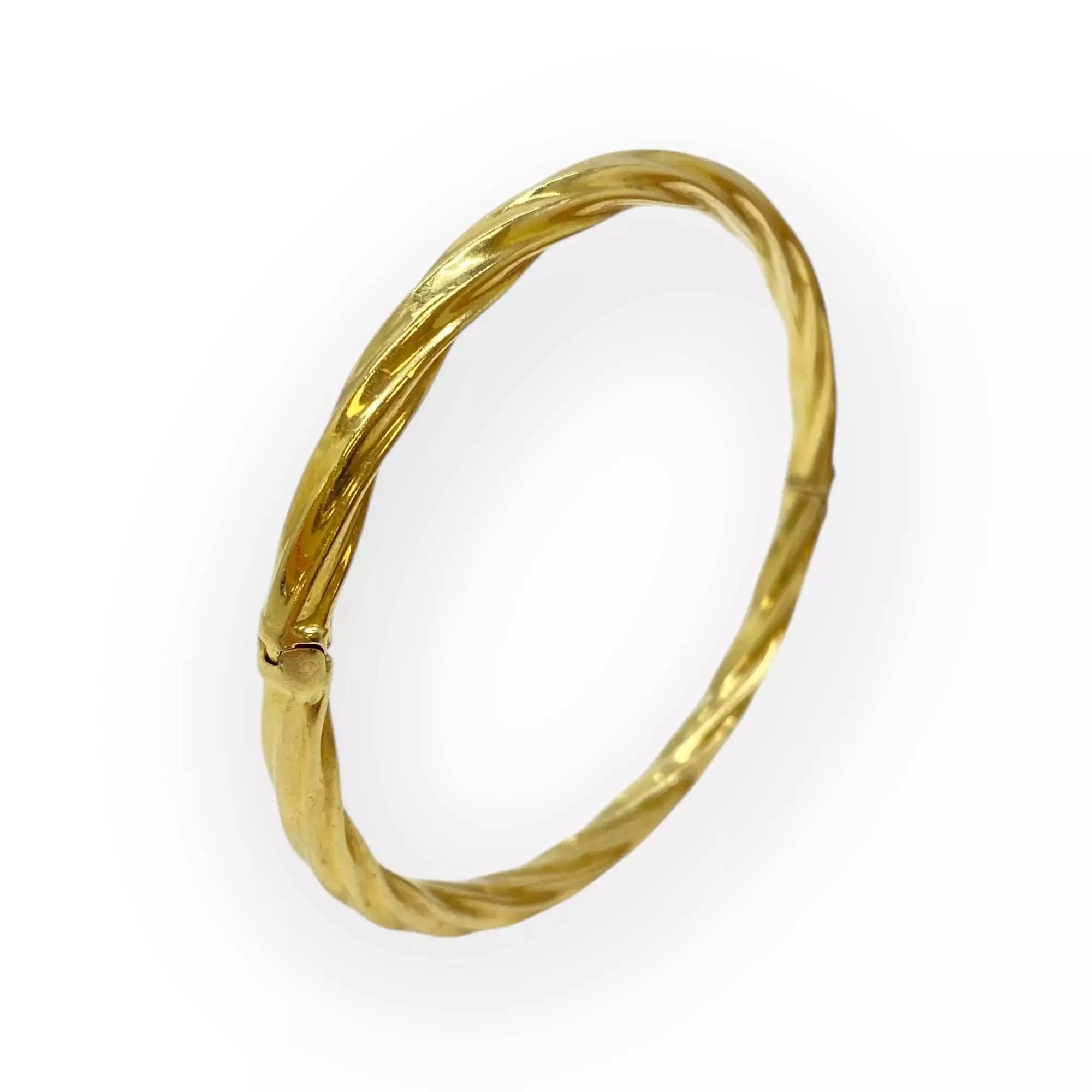 Jonc or jaune à ouverture torsadée sold by 58 Facettes